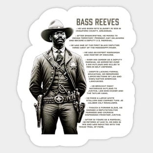 Bass Reeves Facts Sticker